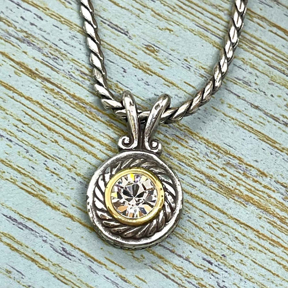 Vintage Brighten CZ pendant necklace